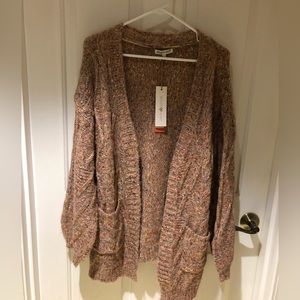 Marled Textured Cardigan Sweater